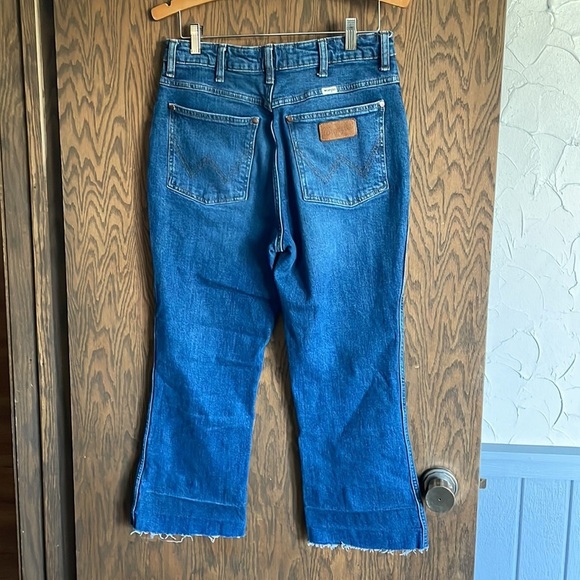 Wrangler Blue Flare Wide Leg Jeans - Picture 3 of 4